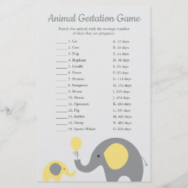Gelbe Elefantengestation - Match Shower Game Flyer