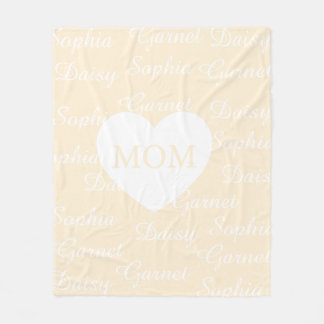 Gelbe elegante Schrift Familiennamen Monogramm Her Fleecedecke