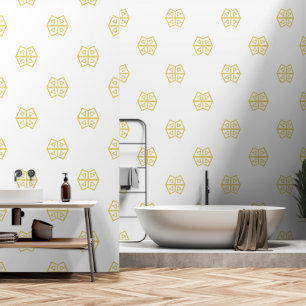 Gelbe Eleganz Abstrakt Geometrisch Moderne Einfach Tapete