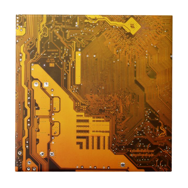 Gelbe elektronische Schaltung, JPG Fliese (Vorderseite)