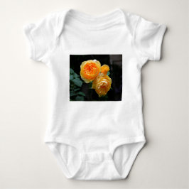 Gelbe Englische Rose Baby Strampler