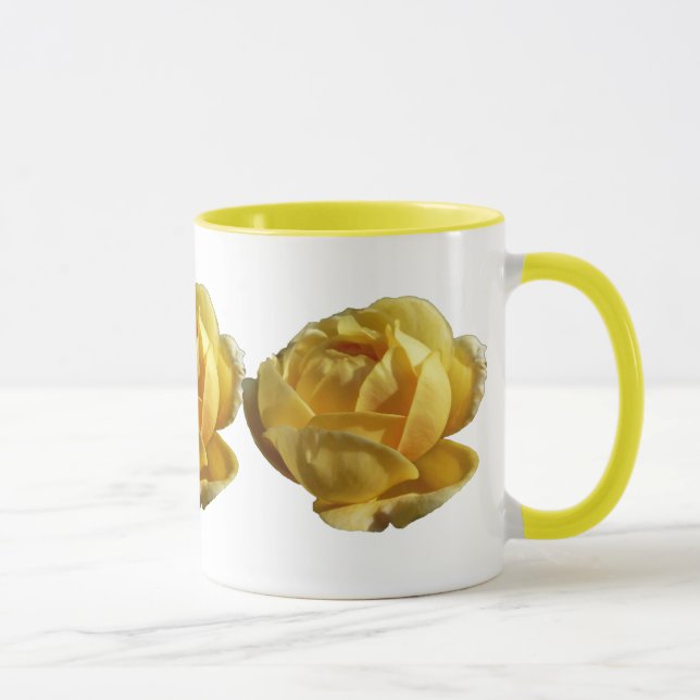 Gelbe Englische Rose Tasse (Rechts)