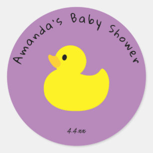 Gelbe Ente - Babydusche Runder Aufkleber
