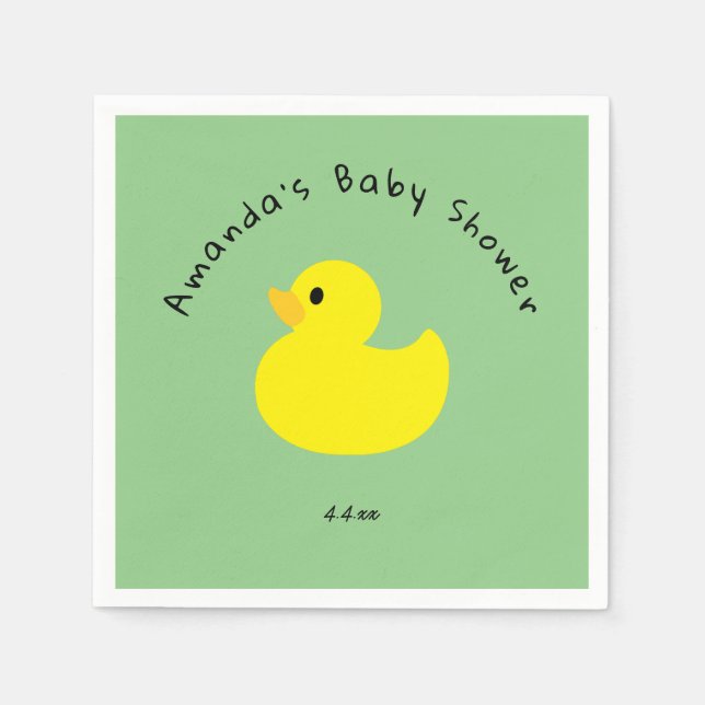 Gelbe Ente - Babydusche Serviette (Vorderseite)