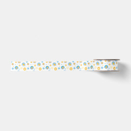 Gelbe Ente Blase Bath Print Satinband