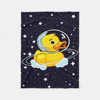 Gelbe Ente im Weltraum Geschenk| Ente für den Mutt Fleecedecke
