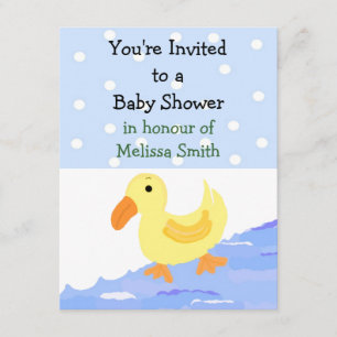 Gelbe Enten-Baby-Shower-Einladung Einladung