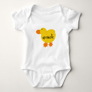 Gelbe Enten-Quaken-T-Shirts und Geschenke Baby Strampler