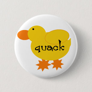 Gelbe Enten-Quaken-T-Shirts und Geschenke Button