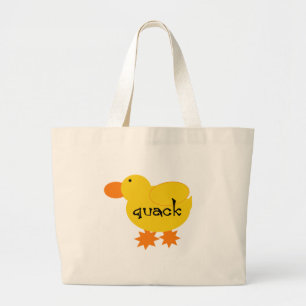 Gelbe Enten-Quaken-T-Shirts und Geschenke Jumbo Stoffbeutel