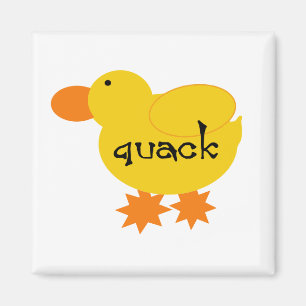 Gelbe Enten-Quaken-T-Shirts und Geschenke Magnet