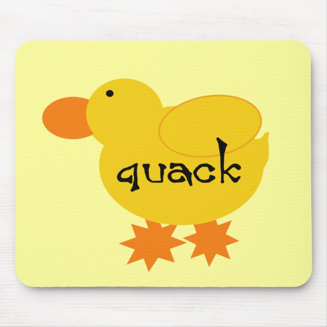 Gelbe Enten-Quaken-T-Shirts und Geschenke Mousepad (Vorne)