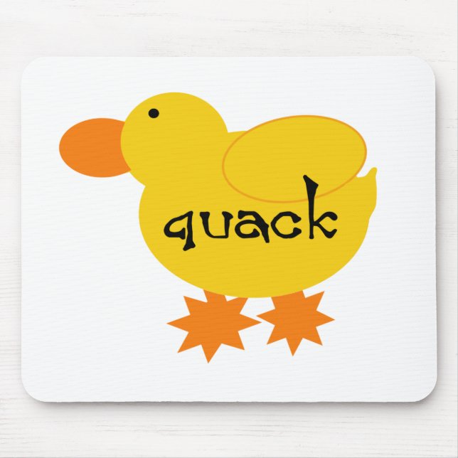 Gelbe Enten-Quaken-T-Shirts und Geschenke Mousepad (Vorne)