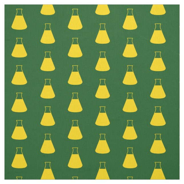 Gelbe Erlenmeyer-Flasche Stoff (Muster)