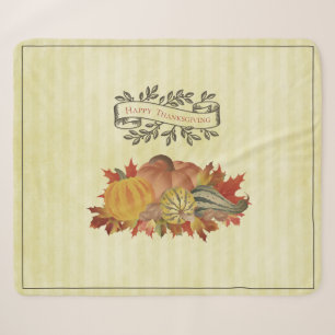 Gelbe Erntedank Pumpkins und Squash Sherpadecke