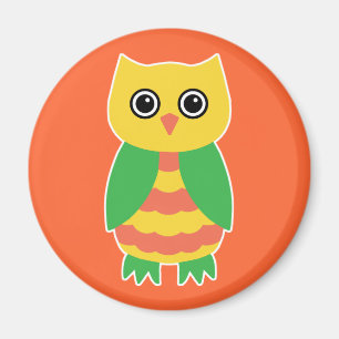 Gelbe Eule Magnet