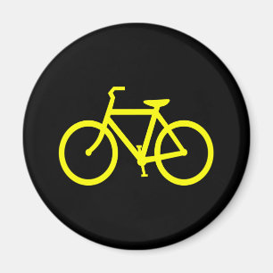 Gelbe Fahrrad Magnet
