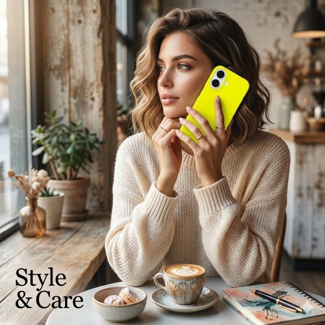 Gelbe Farbe iPhone 16 Hülle (Solid Yellow Color iPhone 16 Case)