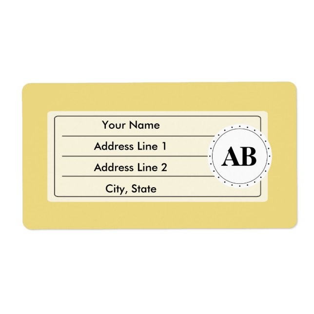 Gelbe Farbe mit Monogramm (Vorne)