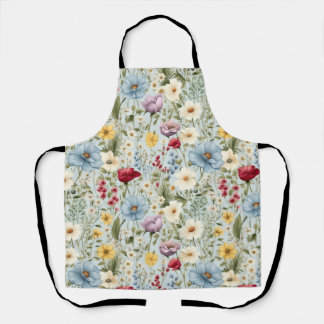 Gelbe Farbe mit zartem Blumenmuster Schürze