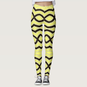 Gelbe Farbe "Ratti_Creative_Arts" (überdruckt) Leggings
