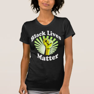 Gelbe Faust Schwarzes Leben Materie BLM T-Shirt