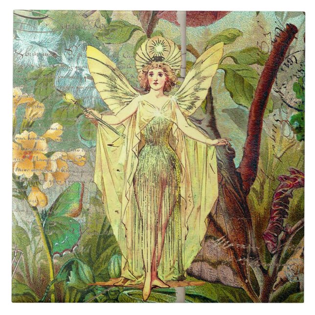 Gelbe Fee  Fliese (Vorderseite)