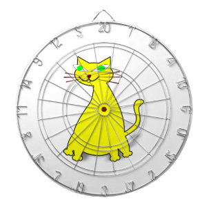 Gelbe Fettkatze Dartscheibe