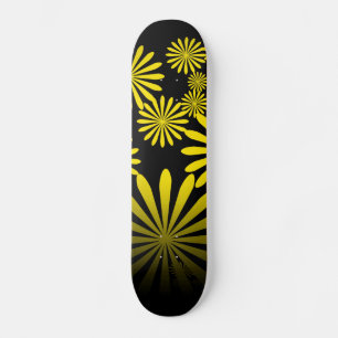 Gelbe Feuerwerkskörper Skateboard
