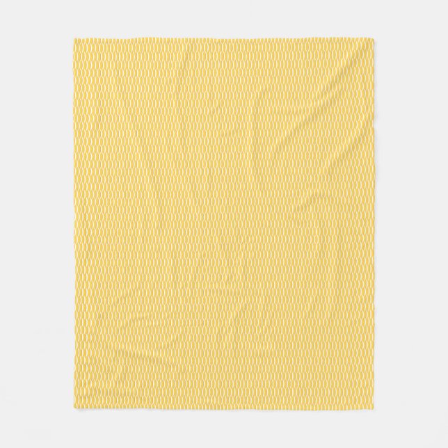 Gelbe Fischskalen Muster Fleece Blanke (Vorderseite)