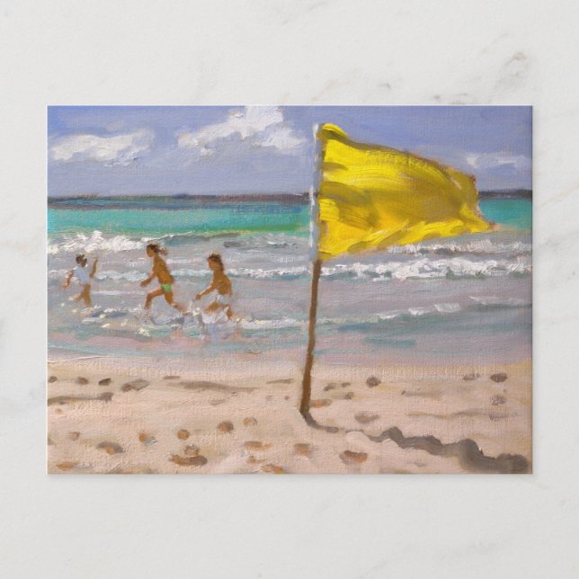 Gelbe Flagge Barbados 2010 Postkarte (Vorderseite)