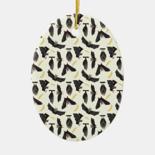 gelbe Fledermäuse Keramikornament