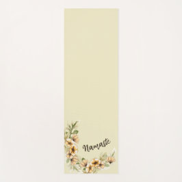 Gelbe Flora Yogamatte