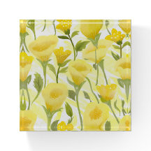 Gelbe Florale Aquarellmalerei