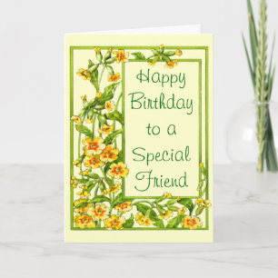 Gelbe florale Glückwunsch zum Geburtstag eines Son Karte