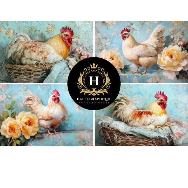 Gelbe florale Hühnerkleidung Seidenpapier (Von Creator hochgeladen)