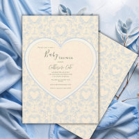 Gelbe florale wunderliche Herz Baby Shower