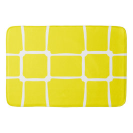 Gelbe Formen Quadrate fett asymmetrisch Badematte