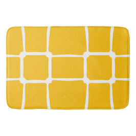 Gelbe Formen Quadrate fett asymmetrisch Badematte