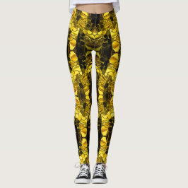 Gelbe Formen und dunkle Tiefe. Leggings