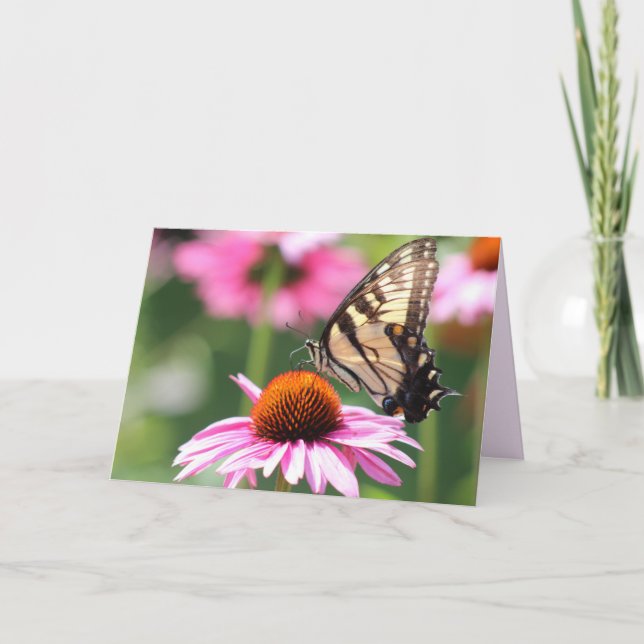 Gelbe Frack-Schmetterlingskarte Karte (Vorderseite)