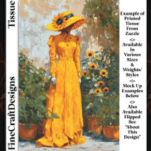 Gelbe Frau mit Sonnenblume-Hut-DT1R-Decoupage