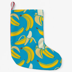 Gelbe frische Frucht tropische Banane nahtlose Pat Kleiner Weihnachtsstrumpf