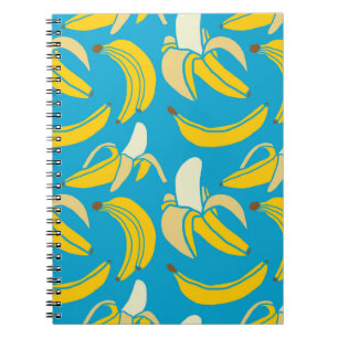 Gelbe frische Frucht tropische Banane nahtlose Pat Notizblock