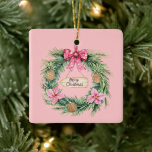 Gelbe Frucht Banane Santa Hut Keramikornament