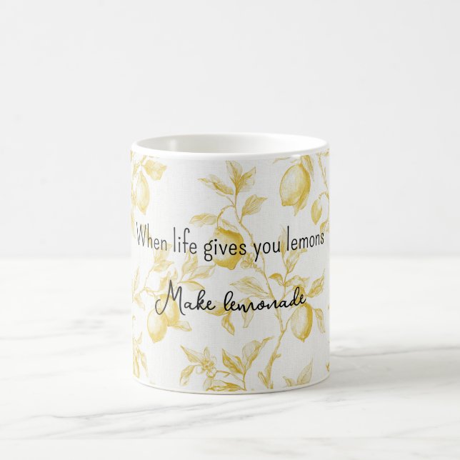 Gelbe Frucht Zitronen Machen Limonade Kaffeetasse (Mittel)