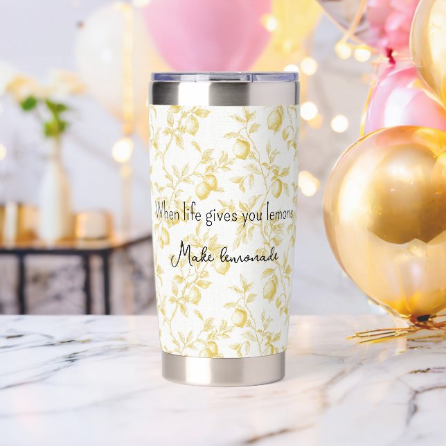 Gelbe Frucht Zitronen Machen Limonade Thermobecher (Bachelor Party (gedreht))