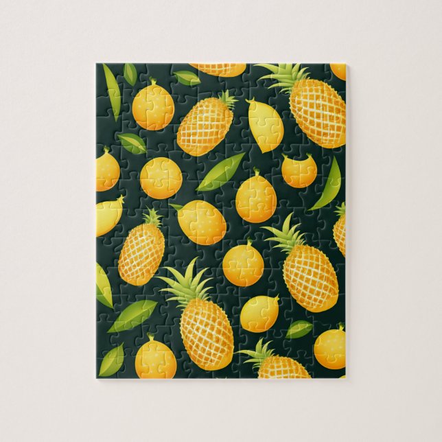 Gelbe Früchte und Ananas (Vertikal)