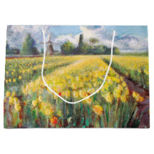 Gelbe Frühlings-Tulpe-Blumen-Impressionismus-Kunst