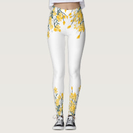 Gelbe Frühlingsblumen Leggings